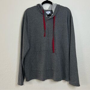 Pajamagram His Gray Hoodie Hooded Sweatshirt Kangaroo Pocket - Men’s Size Large‎